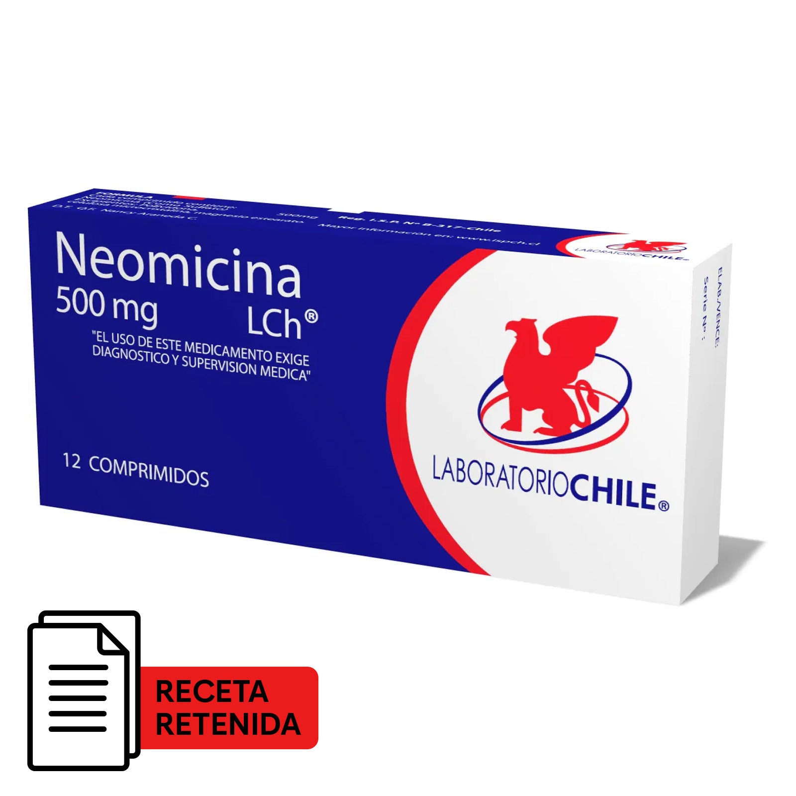 Neomicina Comprimidos 500mg | Farmacias Curie - Envíos a todo Chile